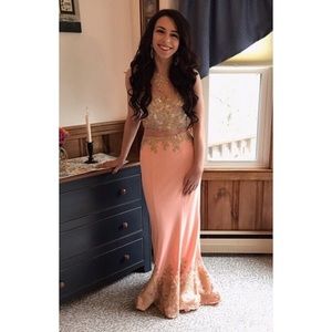 Jovani Coral 2-Piece Prom Dress
